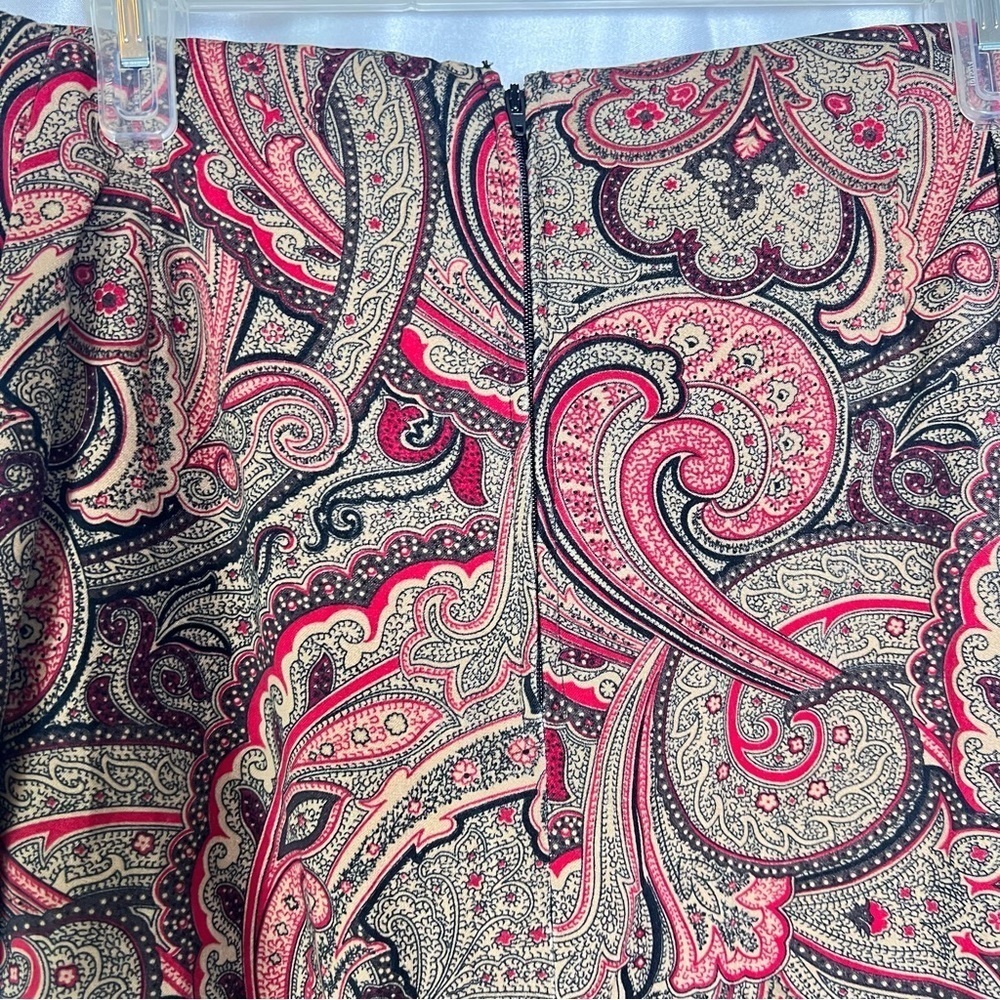 Boho Faux Suede Paisley Print Maxi Skirt – Earthy Stretch Fit | Size 16 - Picture 8 of 9